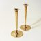 Vintage Brass Candleholders by Arthur Pe, Kolbäck, Sweden, 1960s, Set of 2, Image 1