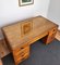 Bureau Mid-Century en Noyer, Laiton et Verre, Italie, 1950s 9