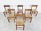 Vintage Oak and Wicker Dining Chairs by Vico Magistretti, 1960s, Set of 6 4