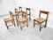 Vintage Oak and Wicker Dining Chairs by Vico Magistretti, 1960s, Set of 6 5