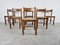 Vintage Oak and Wicker Dining Chairs by Vico Magistretti, 1960s, Set of 6 3