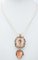 14kt Rose Gold and Silver Pendant Necklace, 1950s, Image 4