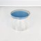 Postmodern Italian Grey and Blue Acrylic Glass Cylindrical Coffee Tables, 2000s, Set of 2 2