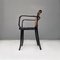 Antike italienische schwarz lackierte Stühle von Thonet, 1920er, 8er Set 10