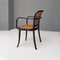 Antike italienische schwarz lackierte Stühle von Thonet, 1920er, 8er Set 12