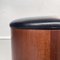 Mid-Century Modern Italian Black Leather Stools, 1980s, Set of 3, Image 5