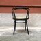 Mid-Century Modern Italian Straw and Black Wood Chair from Thonet, 1930s 4