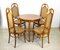 Austrian Art Nouveau Chairs with Table in Bentwood from Thonet, 1915, Set of 5 16