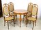 Austrian Art Nouveau Chairs with Table in Bentwood from Thonet, 1915, Set of 5 9