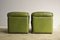 Green Eco-Leather Armchairs, 1970s, Set of 2 8