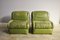 Green Eco-Leather Armchairs, 1970s, Set of 2 2