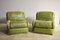 Green Eco-Leather Armchairs, 1970s, Set of 2, Image 1