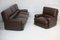 Französisches 3-Sitzer Sofa und Sessel aus Leder von Steiner, 1970, 2er Set 1