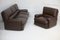 French Three Seater Sofa and Armchair in Leather from Steiner, 1970, Set of 2 1