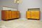 Art Deco Sideboards in Briarwood, 1950s, Set of 2 3