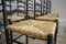 Straw and Beech Chairs, 1970s, Set of 14 9