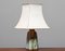 Lampe de Bureau en Céramique Émaillée Peinte à la Main avec Décor en Bambou, Italie, 1960s 1