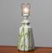 Italian Hand-Painted Glazed Ceramic Table Lamp with Bamboo Decor, 1960s 7