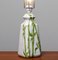 Italian Hand-Painted Glazed Ceramic Table Lamp with Bamboo Decor, 1960s 8