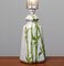 Italian Hand-Painted Glazed Ceramic Table Lamp with Bamboo Decor, 1960s, Image 8
