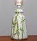 Italienische handbemalte glasierte Keramik Tischlampe mit Bambus Dekor, 1960er 9