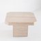Side Table in Travertine & Marble, France, 1980s 4