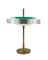 Brass & Glass Table or Desk Lamp by Oscar Torlasco for Lumi, 1960s 1