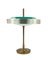 Tischlampe aus Messing & Glas von Oscar Torlasco für Lumi, 1960er 1