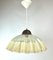 Lámpara colgante italiana de vidrio con borde ondulado, años 70, Imagen 1
