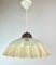 Lámpara colgante italiana de vidrio con borde ondulado, años 70, Imagen 13