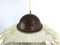Lámpara colgante italiana de vidrio con borde ondulado, años 70, Imagen 10