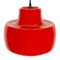 Lámpara colgante roja de Peil & Putzler, años 70, Immagine 4