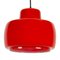Lámpara colgante roja de Peil & Putzler, años 70, Immagine 2