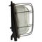 Vintage Industrial Cast Iron and Striped Glass Sconce, 1950s 1