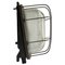 Vintage Industrial Cast Iron and Striped Glass Sconce, 1950s 1