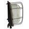 Vintage Industrial Cast Iron and Striped Glass Sconce, 1950s, Image 1