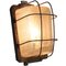 Vintage Industrial Cast Iron and Striped Glass Sconce, 1950s 2