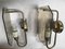 Art Deco Style Brass and Glass Wall Lights, 1960s, Set of 2 3
