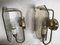 Art Deco Style Brass and Glass Wall Lights, 1960s, Set of 2, Image 3