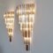 Large Murano Glass Wall Sconces with Trilobi Glass, Italy 1980s, Set of 2 3