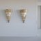 Large Murano Glass Wall Sconces with Trilobi Glass, Italy 1980s, Set of 2 1