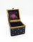 Bohemian Dark Purple Glass Box with Golden French Lily Decor, Image 4