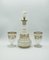 French Opaline Glass Dressing Table Set, 1800s, Set of 3 1