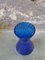 2-Tone Blue & Clear Glass Vase from Empoli, 1970s 7