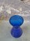 2-Tone Blue & Clear Glass Vase from Empoli, 1970s, Image 7