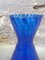 2-Tone Blue & Clear Glass Vase from Empoli, 1970s 4