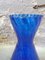 Vaso in vetro blu e trasparente di Empoli, anni '70, Immagine 4