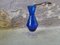 Vase Bicolore en Verre Bleu et Transparent de Empoli, 1970s 2