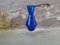2-Tone Blue & Clear Glass Vase from Empoli, 1970s, Image 6
