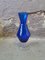 2-Tone Blue & Clear Glass Vase from Empoli, 1970s, Image 1